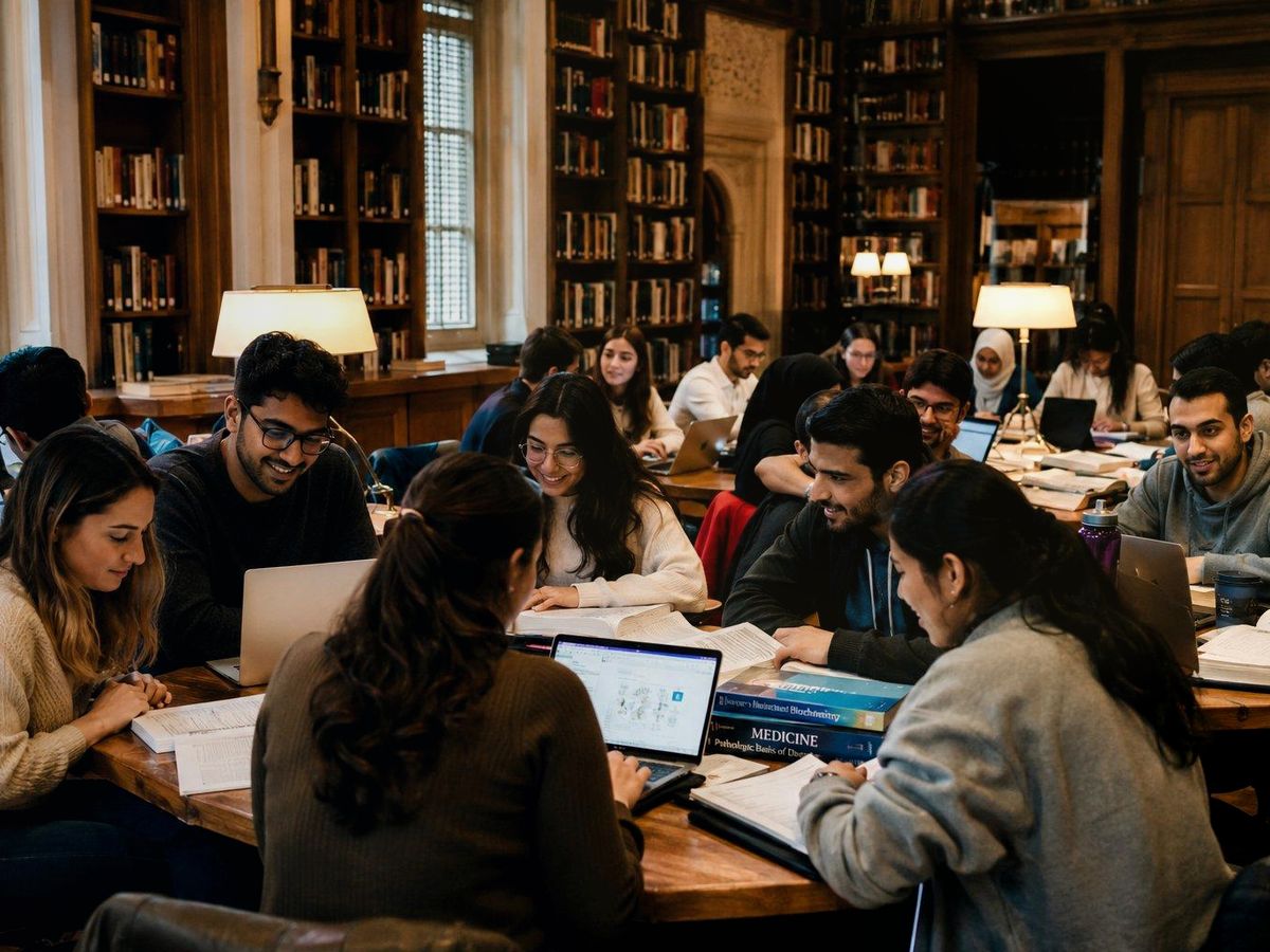 Illustrative student-life scene for University of Melbourne